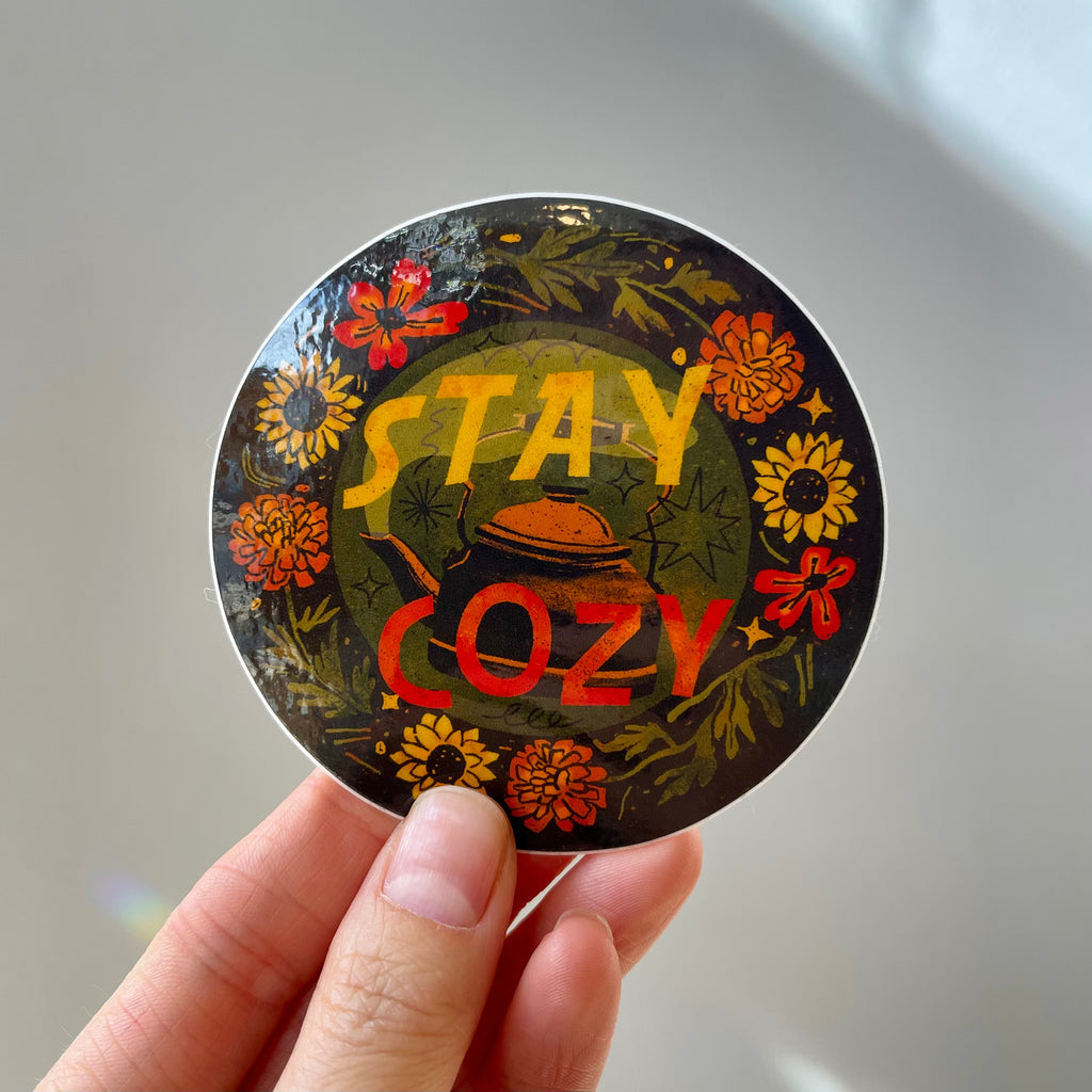 Maddy Young - Stay Cozy Vinyl Sticker