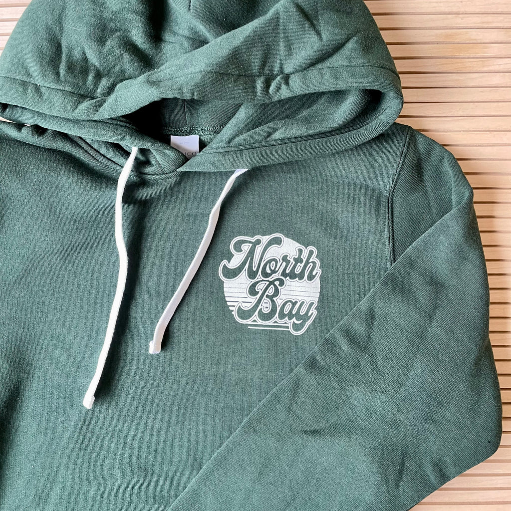 The FARM - NB Adult Hoodie (Ivory on Forest, Small Logo)