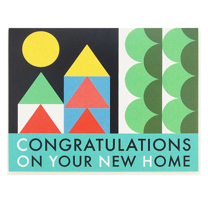 Regional Assembly of Text - Geometric New Home Card