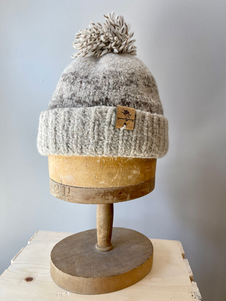 Knit with Love by Carol - Felted Toque (Light Brown)