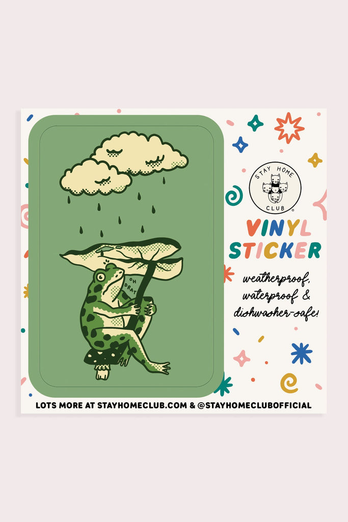 Stay Home Club - Leaf Umbrella Vinyl Sticker