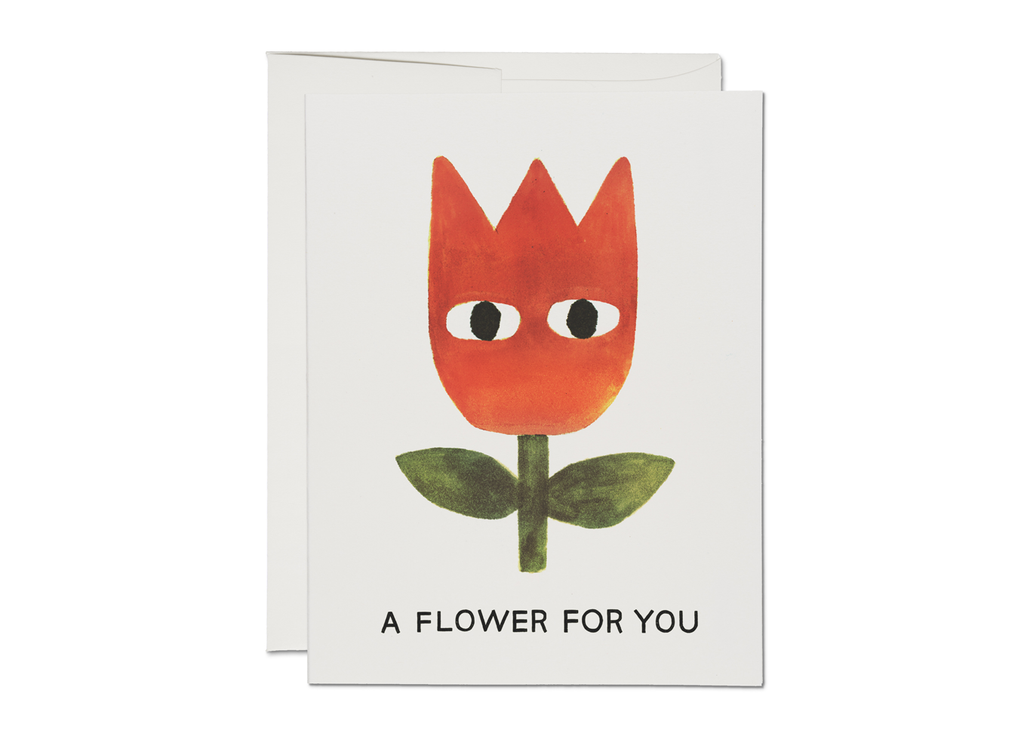 Red Cap Cards - A Flower For You Card