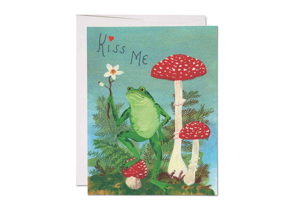 Red Cap Cards - Kiss Me Card