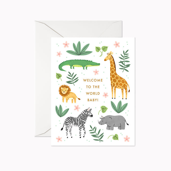 Linden Paper Co. - Safari Baby Card