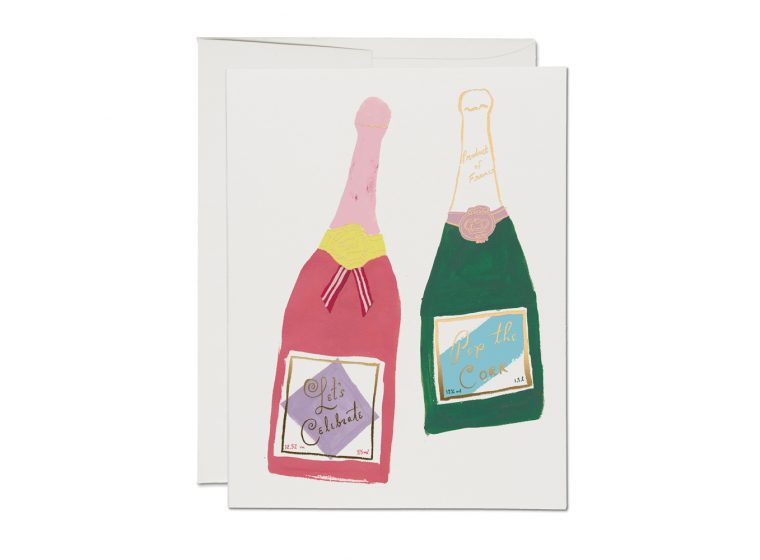 Red Cap Cards - Champagne Card