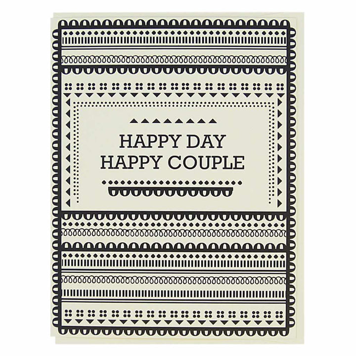 Regional Assembly of Text - Happy Couple Pattern Card