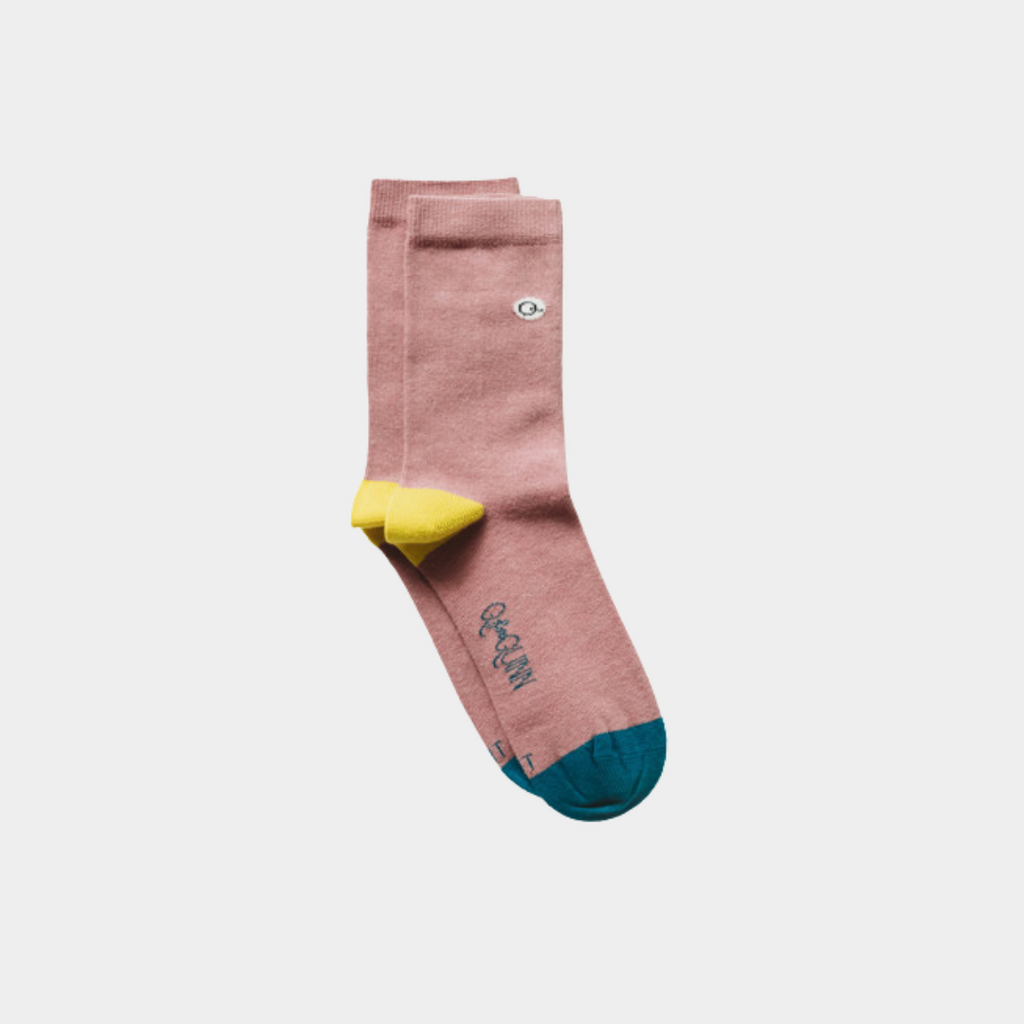 Q for Quinn - KIDS Mauve Organic Cotton Socks