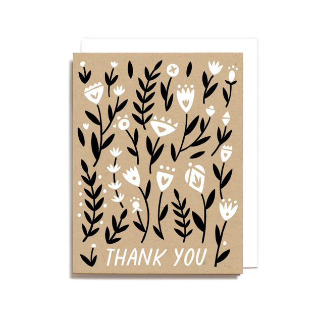 Worthwhile Paper - Thank You Floral Pattern Card
