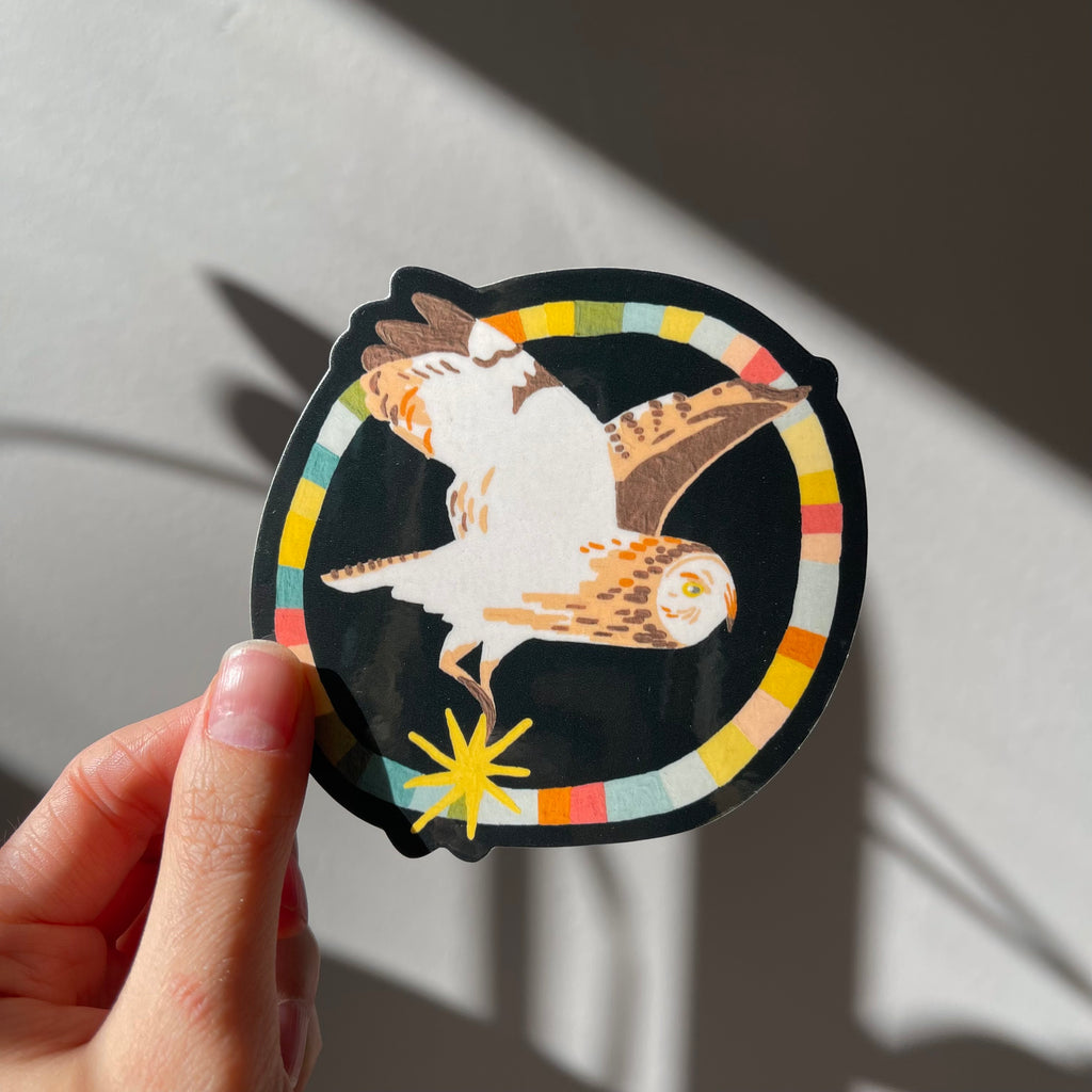Maddy Young - Star Catcher Owl Vinyl Sticker
