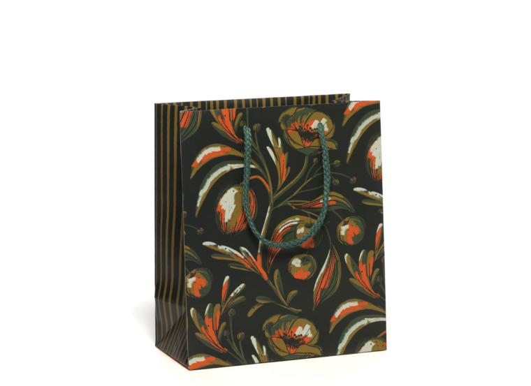 Red Cap Cards - Midnight Flowers Gift Bag