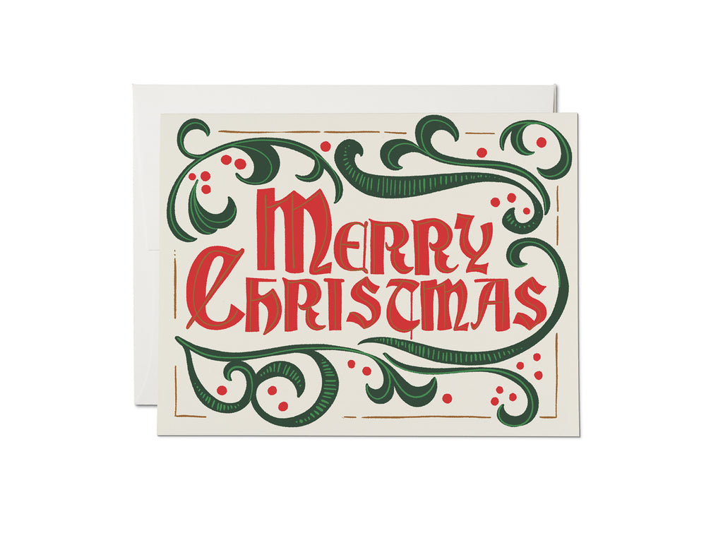 Red Cap Cards - Old Fashioned Christmas Card