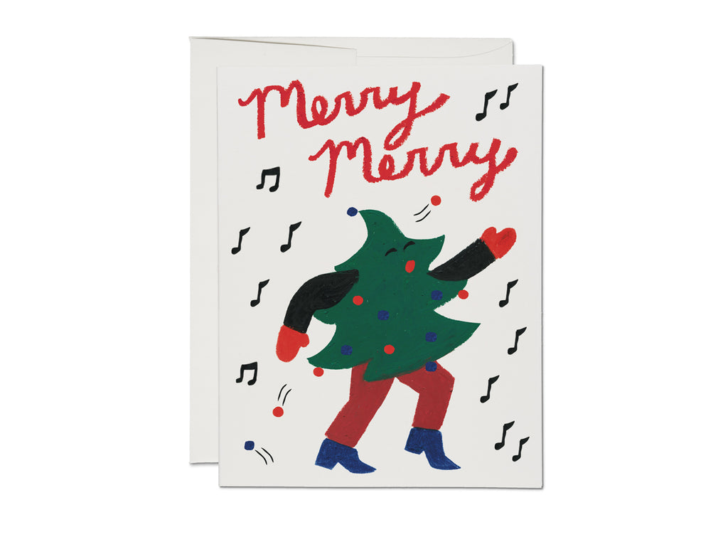 Red Cap Cards - Dancing Tree Holiday Card