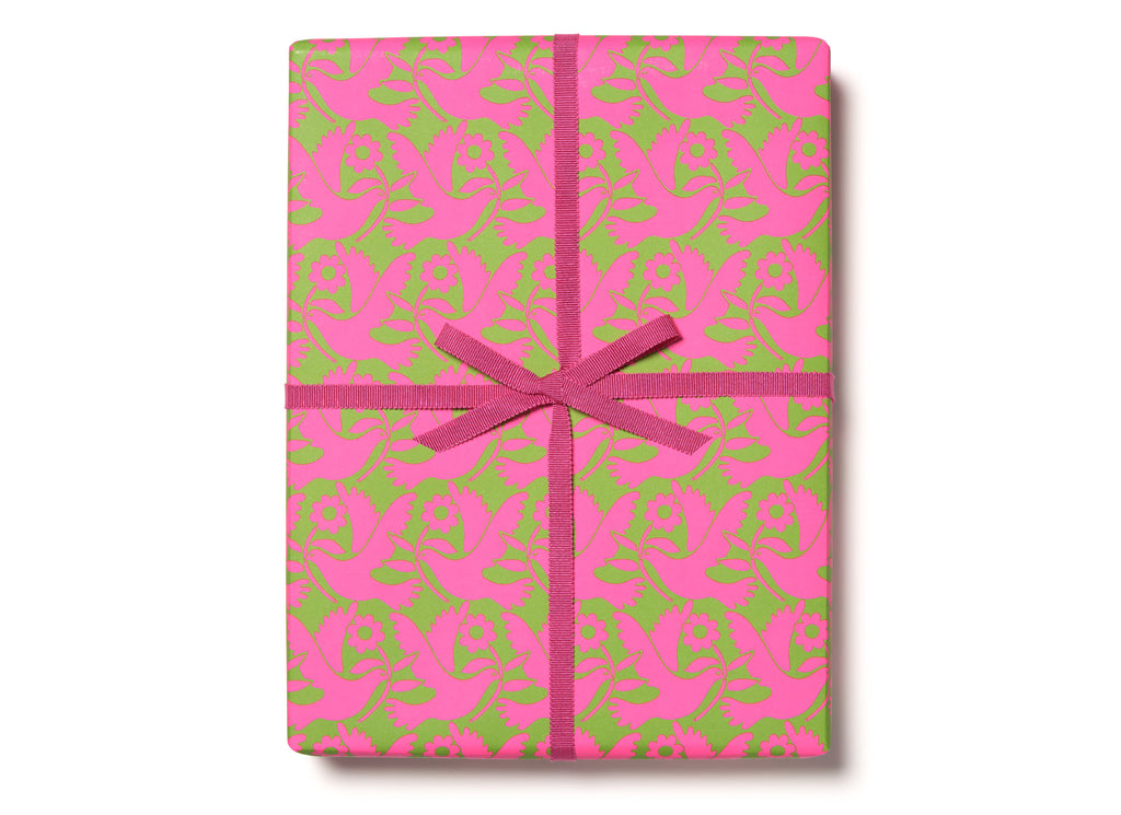 Red Cap Cards - Neon Doves Gift Wrap (3 Sheets)