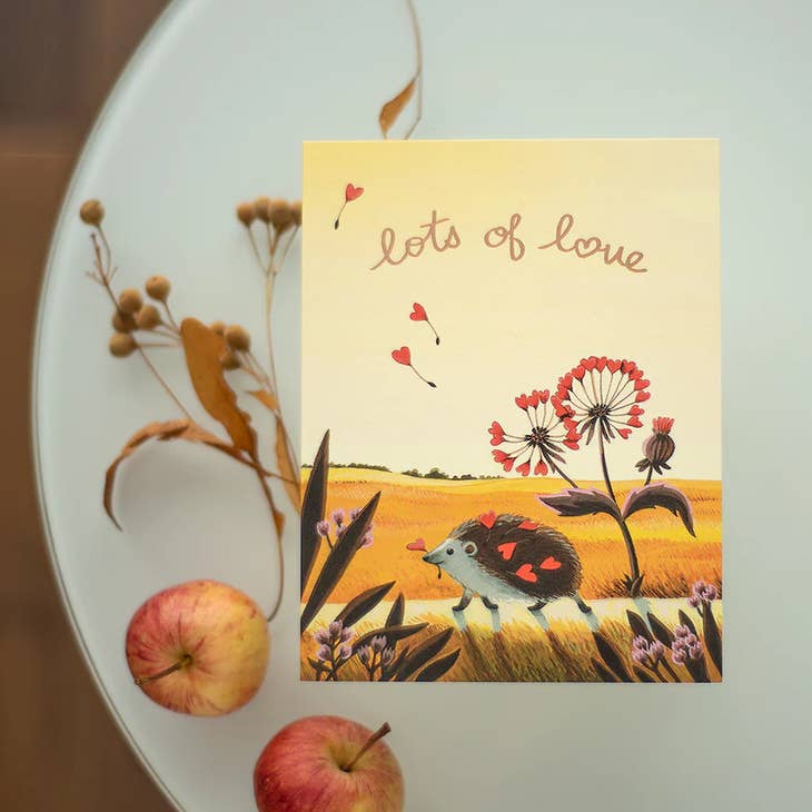 JooJoo Paper - Hedgehog Love Card