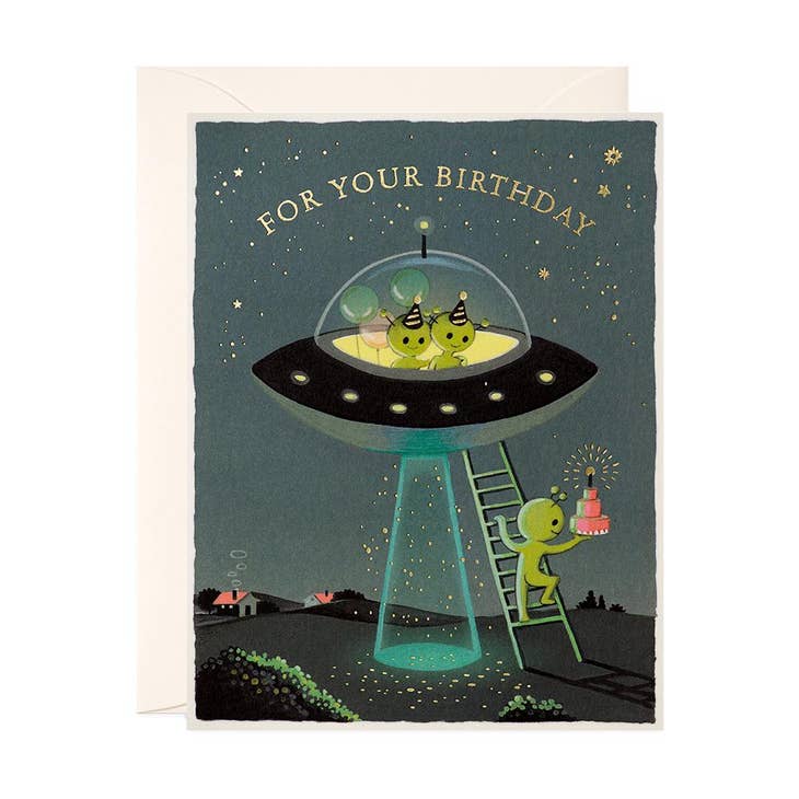 JooJoo Paper - Aliens Birthday Card