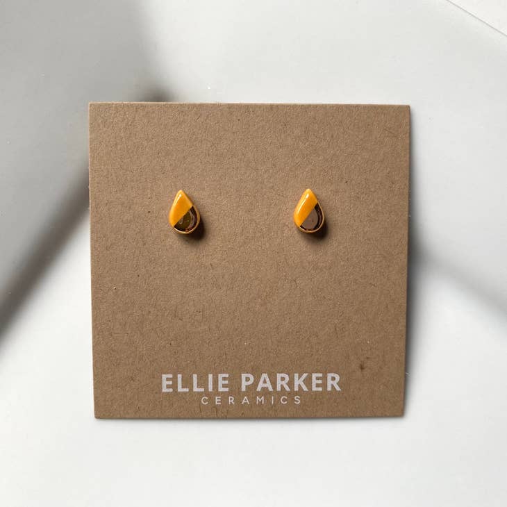 Ellie Parker Ceramics - Ceramic Teardrop Studs (Multiple Colours!)