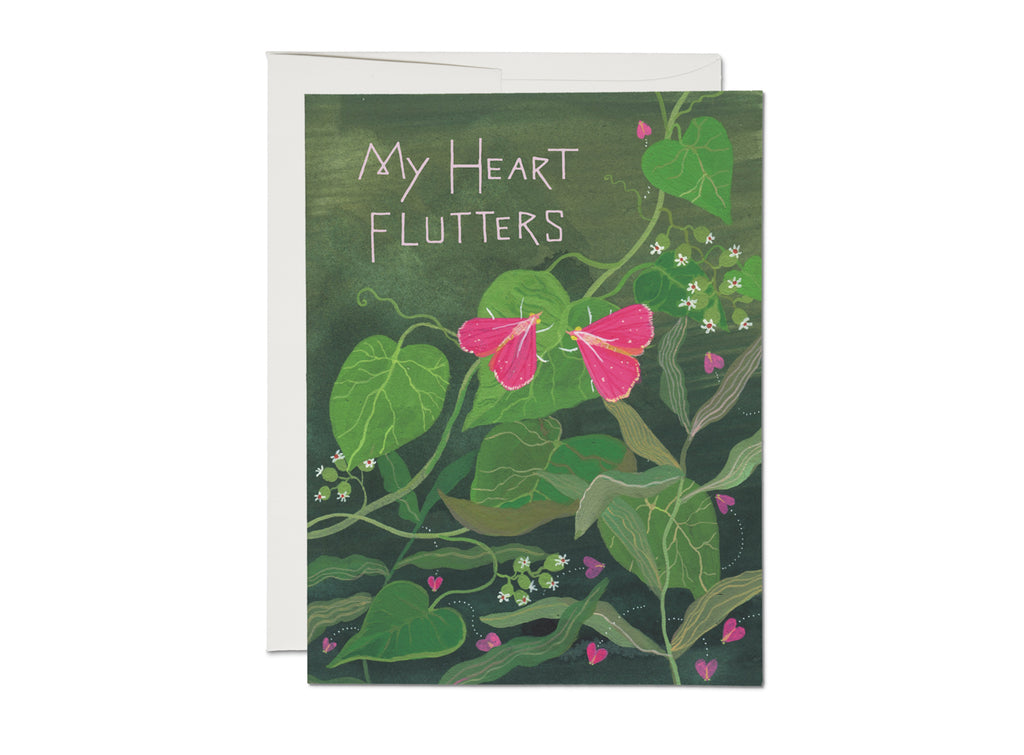 Red Cap Cards - My Heart Flutters Card