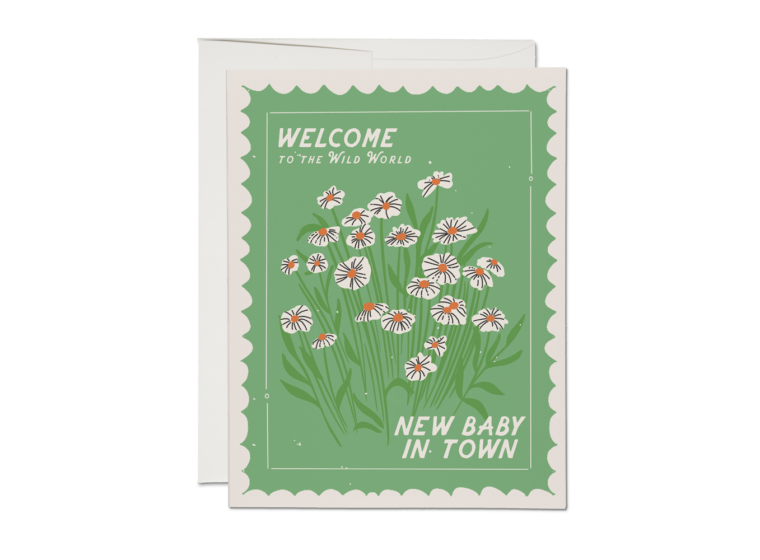 Red Cap Cards - Wild World Baby Card