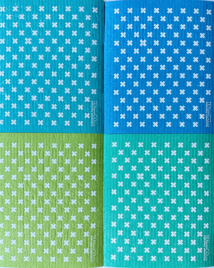 Ten and Co - Essentials Blue Sponge Cloth (4 Pack)