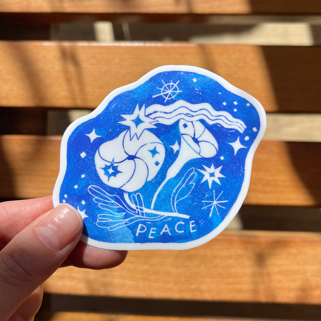 Maddy Young - Peace Flowers Vinyl Sticker