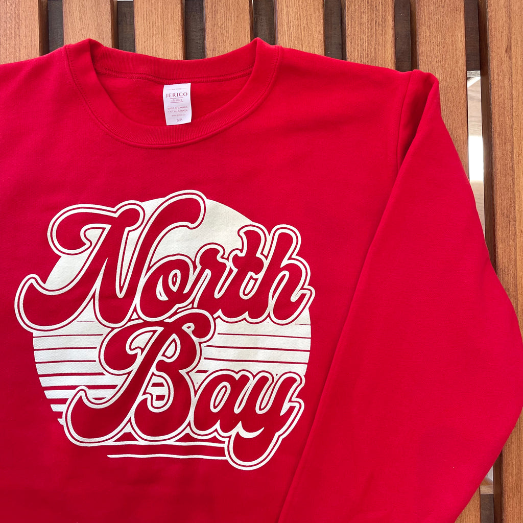 The FARM - NB Adult Crewneck (Ivory on Retro Red)