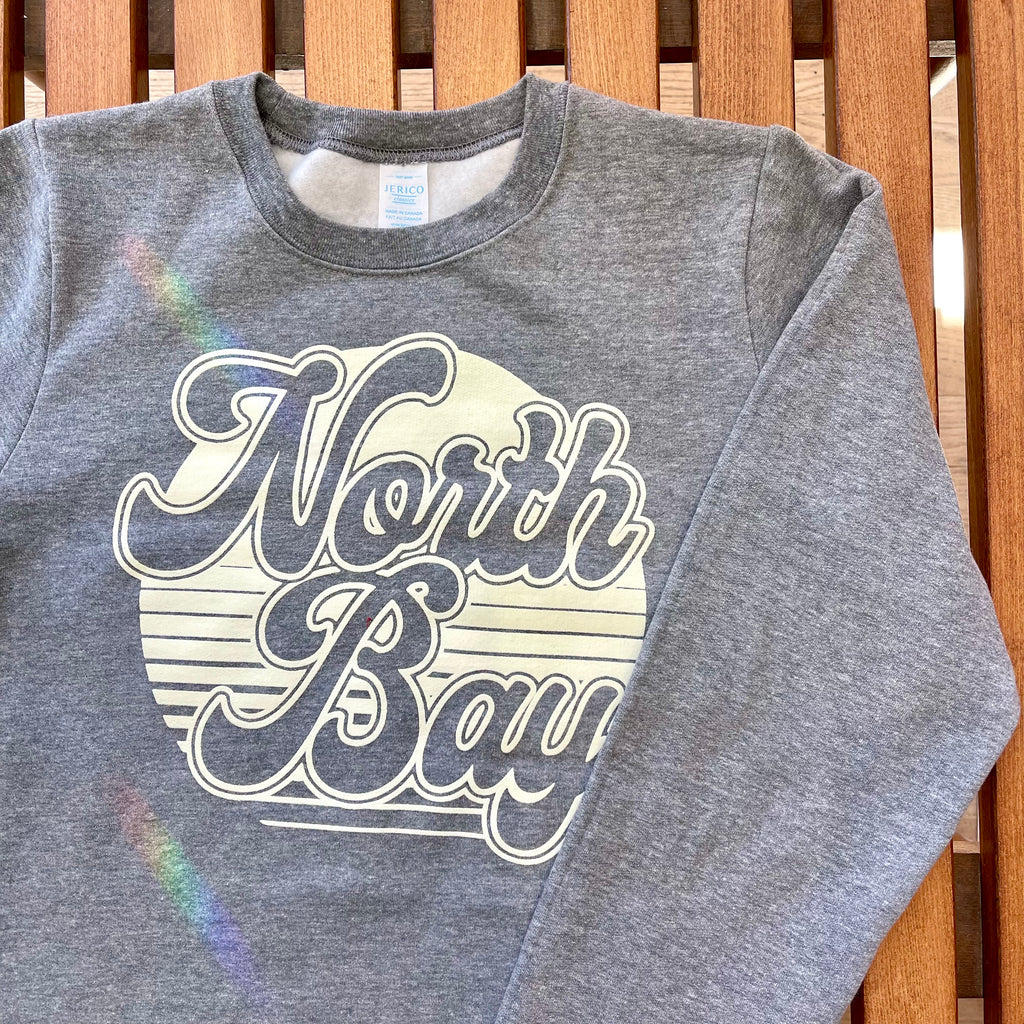 The FARM - NB Adult Crewneck (Ivory on Heather Grey)