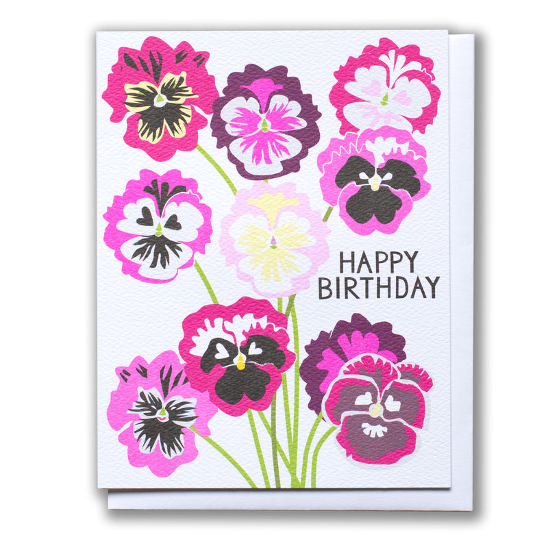 Banquet Workshop - Pansy Birthday Card
