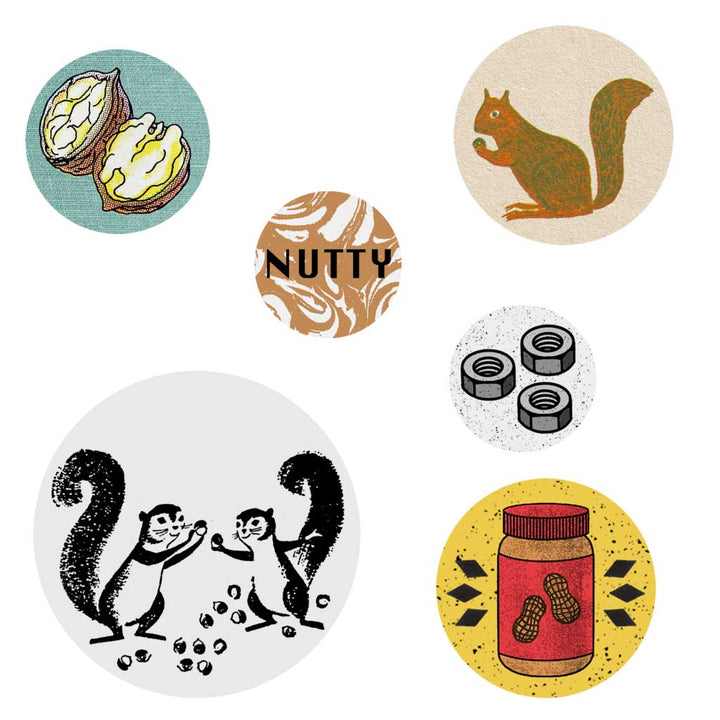 Regional Assembly of Text - Mixed Nuts Button Pack
