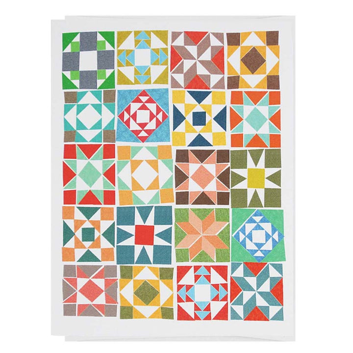 Regional Assembly of Text - Colourful Quilt Card