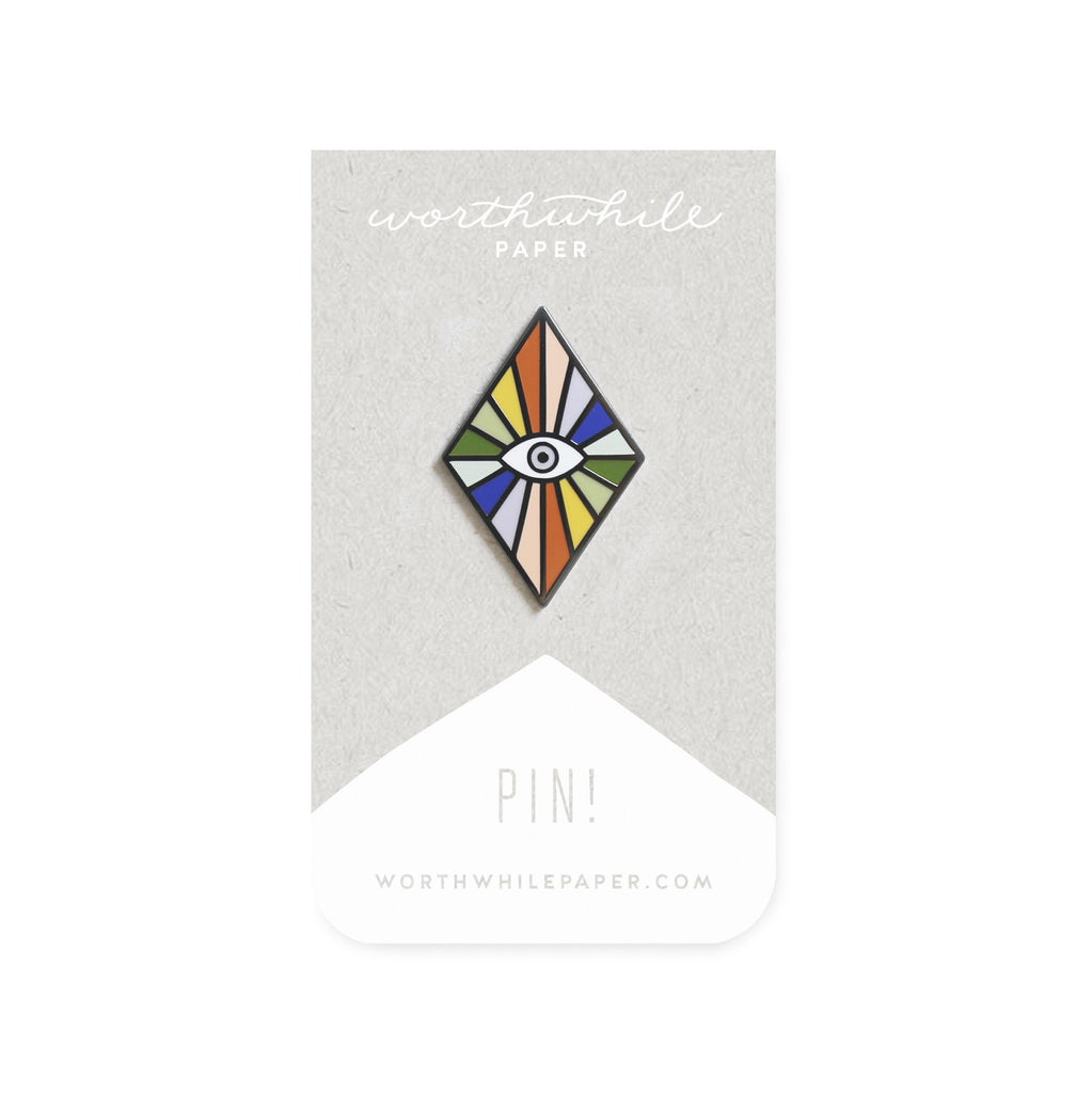 Worthwhile Paper - Rainbow Eye Enamel Pin