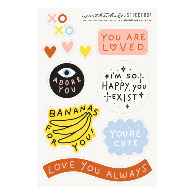 Worthwhile Paper - You Are Loved Sticker Sheet Set