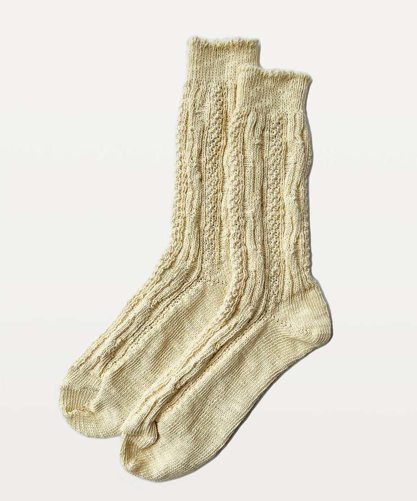 OKAYOK - Cotton Jenny Crew Socks (Natural)