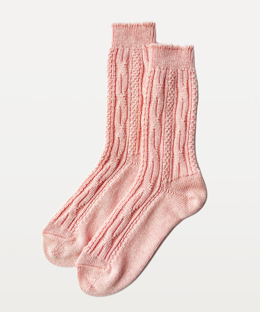 OKAYOK - Cotton Jenny Crew Socks (Soft Pink)