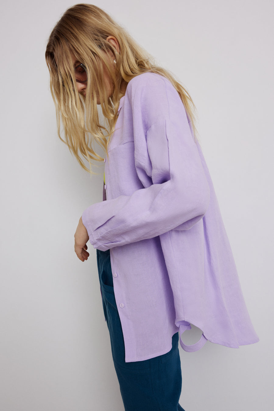 Eve Gravel - Gilmore Button-Up (Lilac) | The FARM