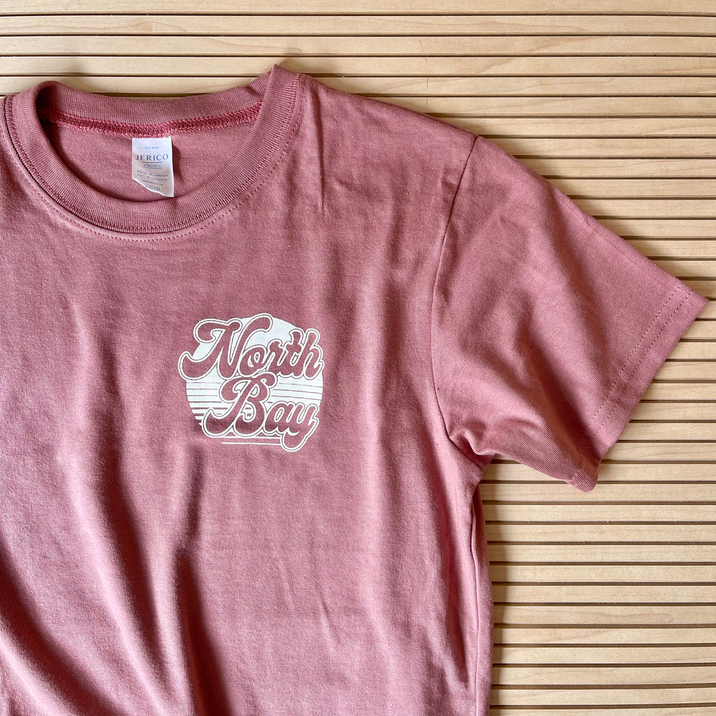 The FARM - NB Adult Tee (Ivory on Dusty Rose, Small Logo)