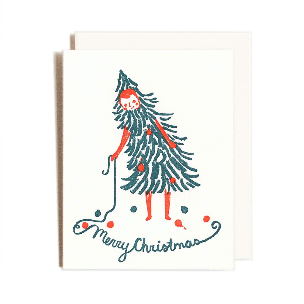 Homework Letterpress - Christmas Girl Card