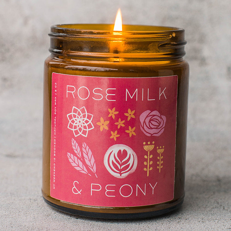 My Weekend is Booked - Rose Milk & Peony Natural Soy Candle