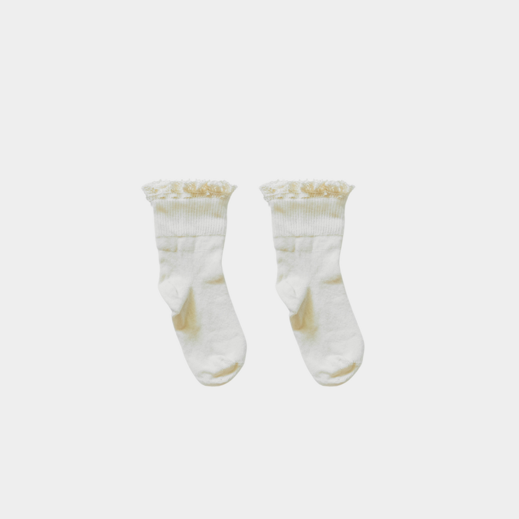 Q for Quinn - KIDS Organic Cotton Lace Socks