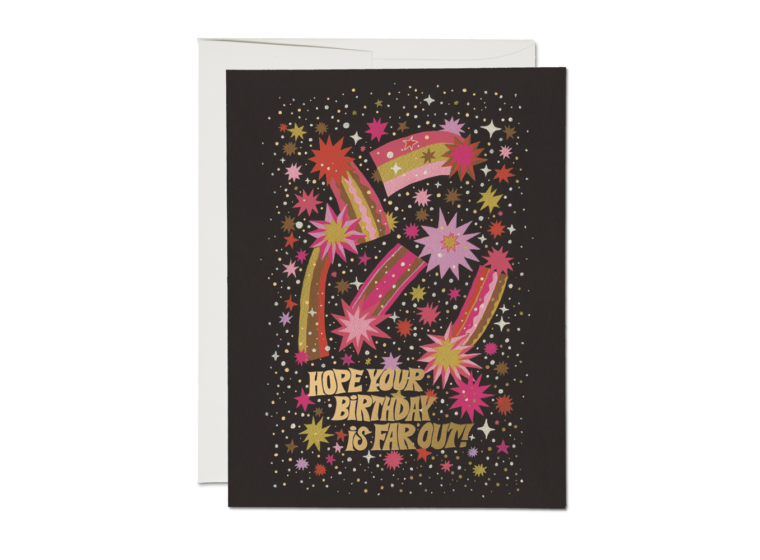 Red Cap Cards - Comets Birthday Card