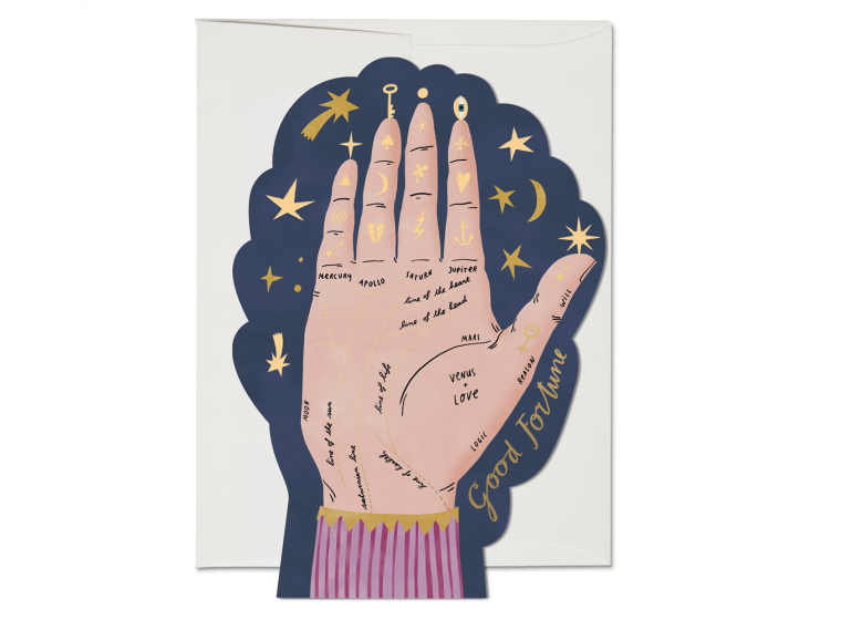 Red Cap Cards - Palm Reading Encouragement Card