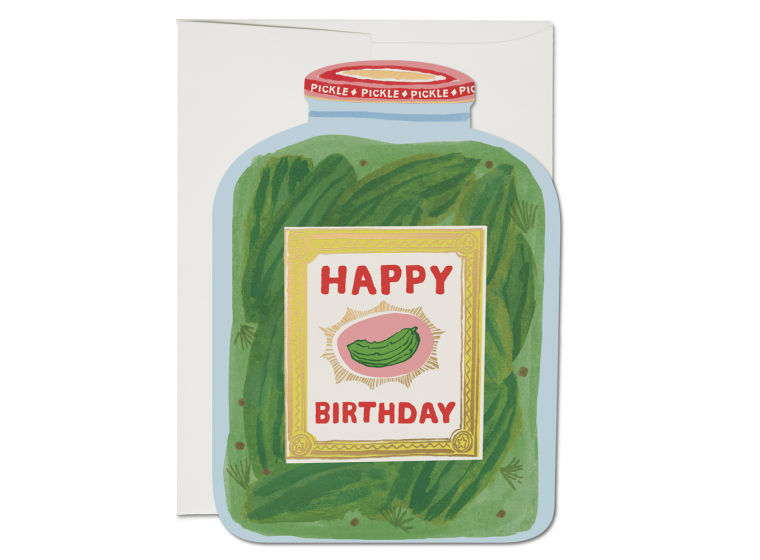 Red Cap Cards - Pickle Jar Birthday Card