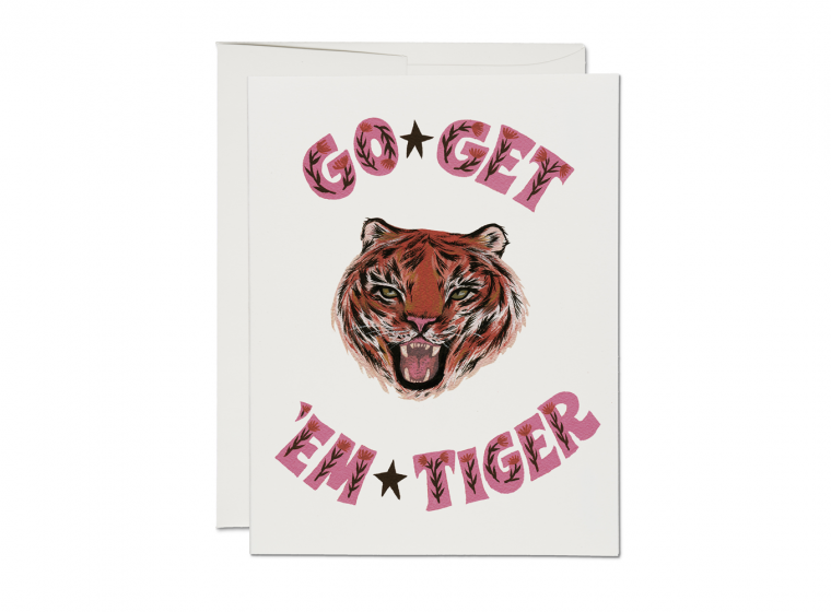 Red Cap Cards - Go Get 'Em Tiger Encouragement Card