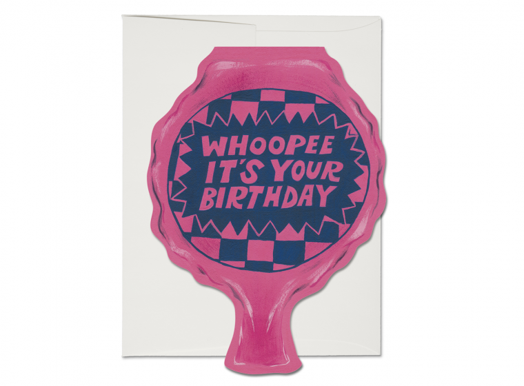 Red Cap Cards - Whoopee Cushion Birthday Card