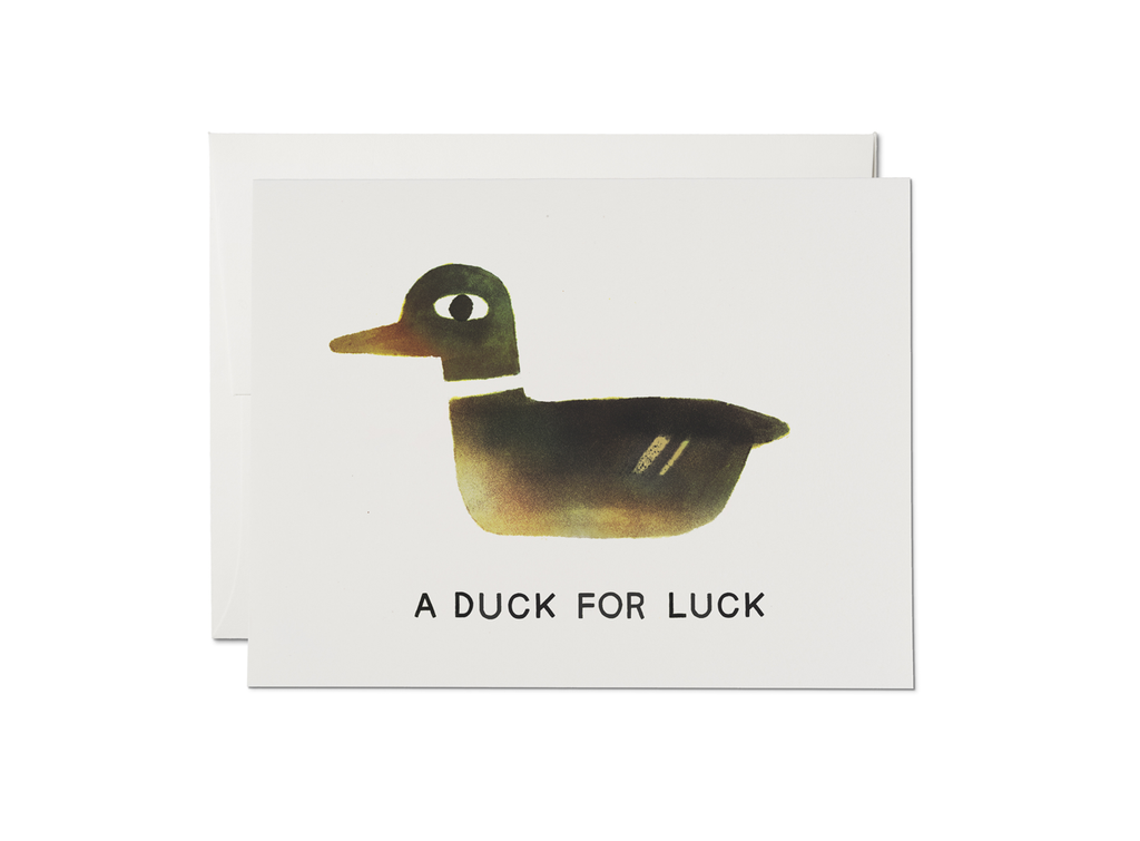 Red Cap Cards - A Duck for Luck Card