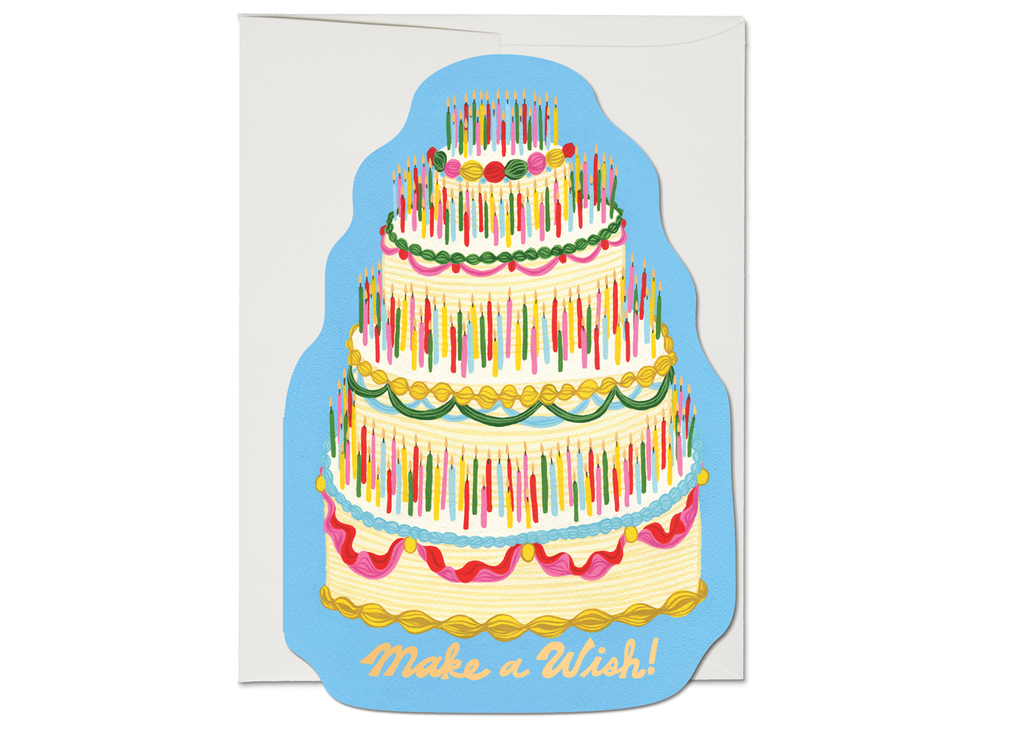 Red Cap Cards - Make a Wish Birthday Card