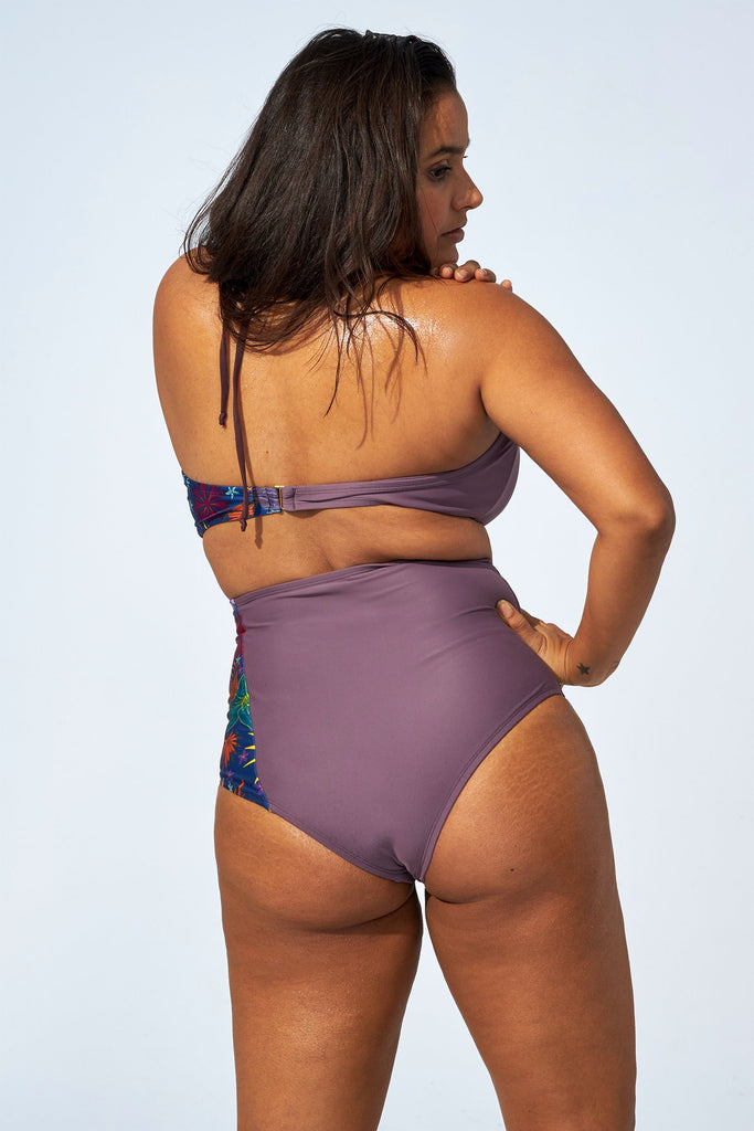 Selfish - Florence High-Waist Bikini Bottoms (Purple)