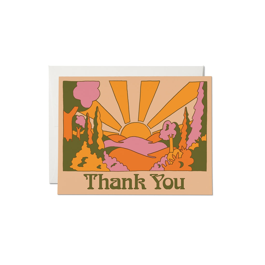 Red Cap Cards - Sunrise Thank You Card