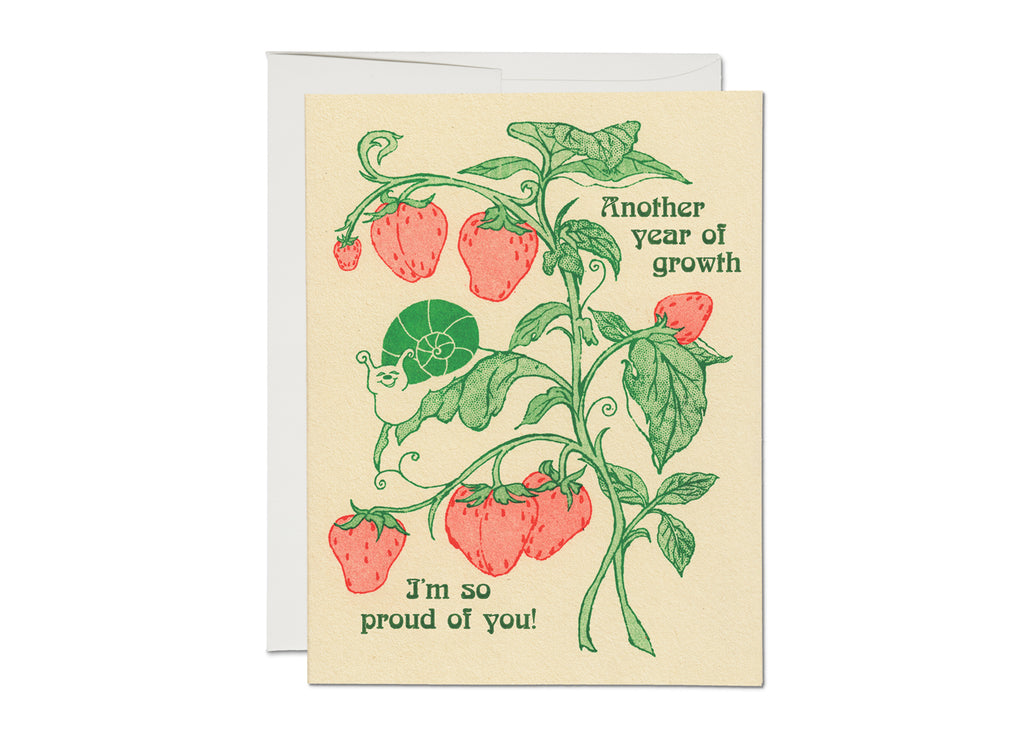 Red Cap Cards - Another Year of Growth Card