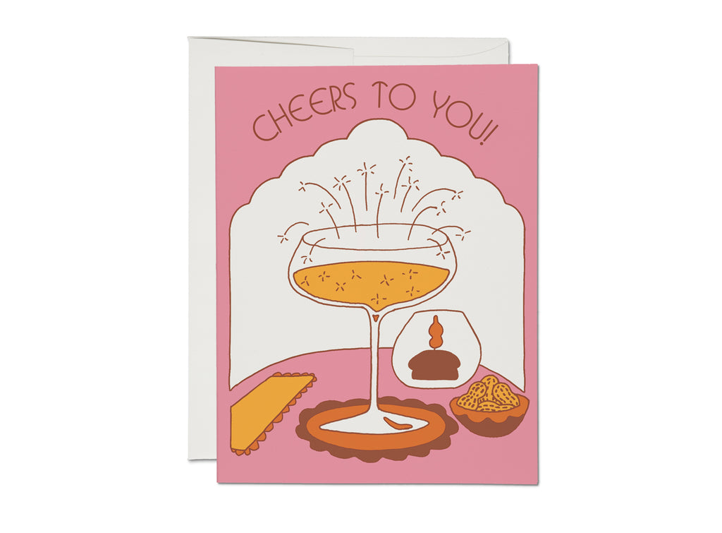 Red Cap Cards - Candlelit Cheers Card