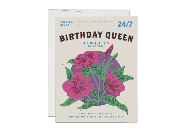 Red Cap Cards - Birthday Queen Card
